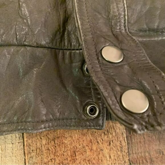 Steinmark brown vintage Leather biker jacket size 40 - Picture 11 of 12